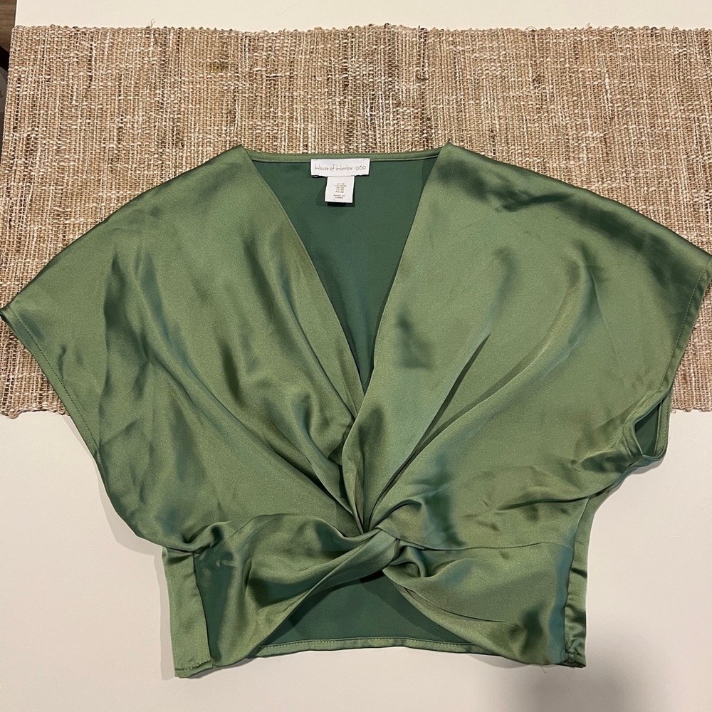 House of Harlow 1960 silky cropped top